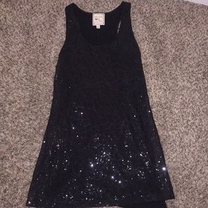 Sequin tank mini dress.